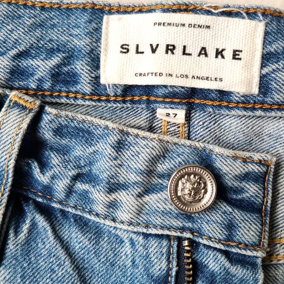 SLVERLAKE Hero Last Goodbye High Waist Ankle Blue Jeans Raw Hem Womens Size 27 - Picture 5 of 14